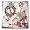 Anna-Kaci Vintage-Inspired Satin Scarf with Artistic Print and Map Detail for Hair Neck or Bag Styling - 2 of 3