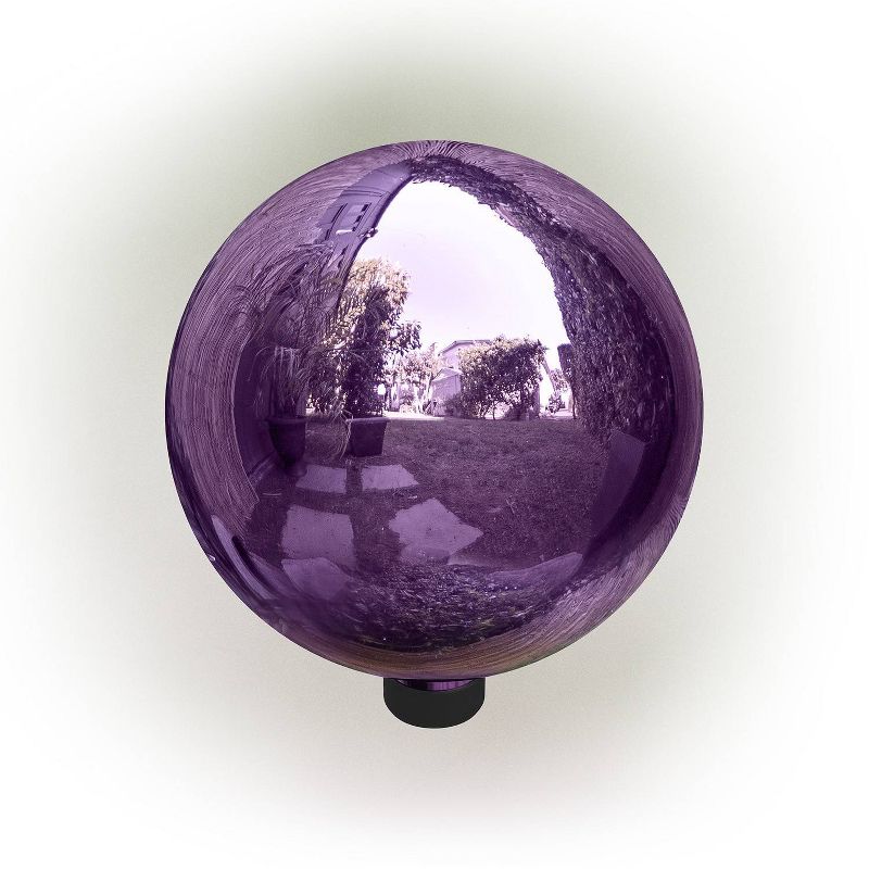 10&#34; Glass Gazing Globe Electric Purple - Alpine Corporation, 4 of 7