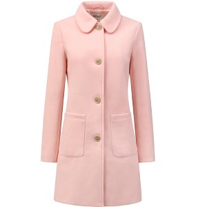 INSPIRE CHIC Women's Turn Down Collar Single Breasted Winter Outwear Overcoat - 1 of 4