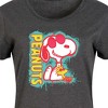 Women's Peanuts Peanuts Snoopy Woodstock Graphic T-shirt Dress - Heather Charcoal - Small - 2 of 4