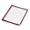 WeChef 40 Pack Restaurant Menu Covers Burgundy 8.5 x 11" Book Style 4 Pages 8 View - 3 of 4
