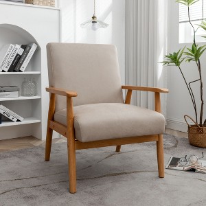 NicBex Mid-Century Modern Accent Chair Upholstered Living Room Chair Armchair Comfy Chair Lounge Chair for Bedroom - 1 of 4