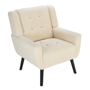 Cesicia White Accent Chair Ergonomics Accent Chair Living Room Chair Bedroom Chair Home Chair - 1 of 4