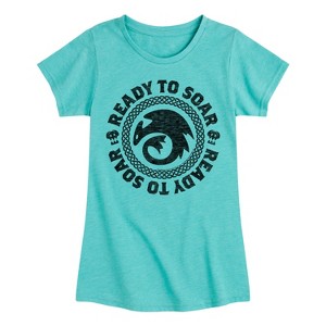 Girls' - How to Train Your Dragon - Ready To Soar Fitted Short Sleeve Graphic T-Shirt - 1 of 4