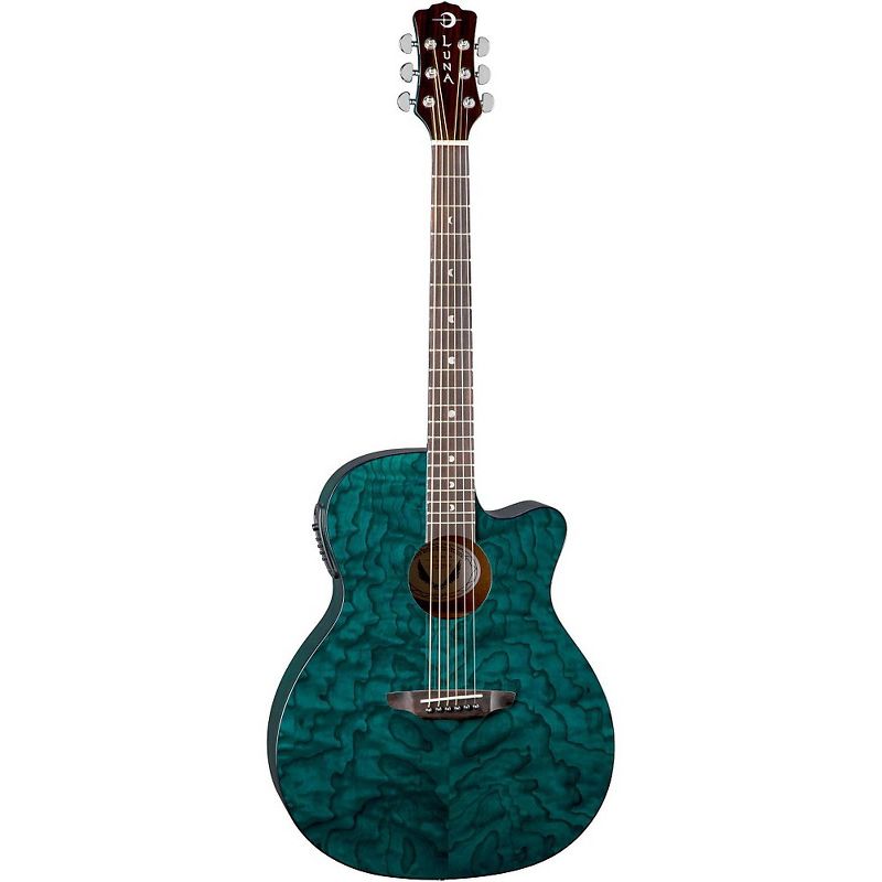 Luna Gypsy Grand Concert Ash Acoustic-Electric Guitar, 2 of 4