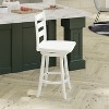 Emma and Oliver Classic Ladderback Counter Height Dining Stool with Wood Seat - 4 of 4