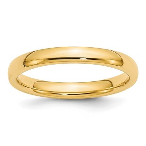 Black Bow Jewelry 2mm to 6mm 10K Yellow Gold Domed Comfort Fit Band - 1 of 4
