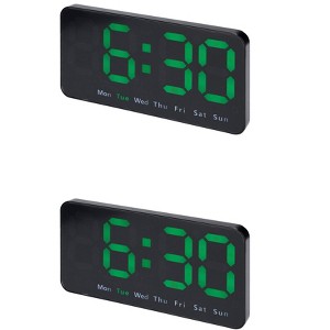 REGALWOVEN 2 Pcs Plastic Digital Dimmable Big Numbers Display Table Clock 8.3 x 4.3 x 1.2 Inches - 1 of 4