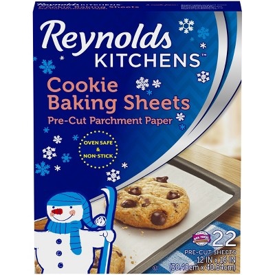 Reynolds Kitchens Cookie Baking Sheets, Pre-Cut Parchment Paper, 22 Sheets (Pack of 1)