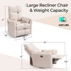 360 Swivel Rocker Recliner - Corduroy Nursery Glider Rocking Chair with 2 Pillows - 3 of 4