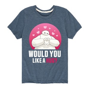Boys' - Disney - Big Hero 6 Baymax Would You Like A Hug Short Sleeve Graphic T-Shirt - 1 of 4