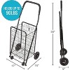 DMI Utility Cart with Wheels, Weighs 7.5 Pounds but holds up to 90 Pounds, Compact and Foldable, Black - 2 of 4