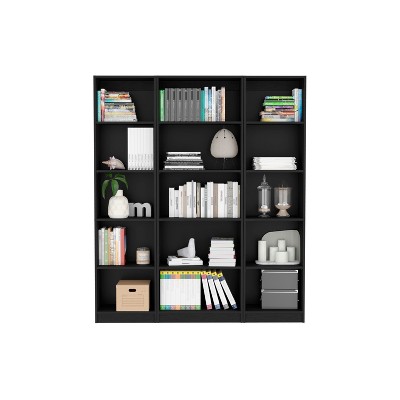 NicBex 15 Shelves File Cabinet,Office Cabinet with Spacious Tier-Shelving Design,Modern Lateral Storage Cabinet,Filing Cabinet for Home Office,Balck