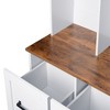 FURNIinspire Hall Trees Modern Hall Tree With Entryway Bench, 3 Shelves, Drawers, Wide Hall Tree For Hallway, Entryway, White, 17"*40.2"*65.4" - 2 of 4