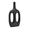 Sagebrook Home 9"Lx2"Wx15"H, Metal Hollow Handles Vase, Black, Decorative Vase for Wedding and Home Decor, Crafted with Aluminum, Modern and Elegant - 3 of 4