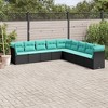 vidaXL Garden Sofa Set - Black and Blue Without Table - 2 of 4