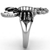 Slickblue Scorpion Design Stainless Steel Ring with Jet Crystal, Polished Women’s Ring, Novelty Style, Size 5-10 - 4 of 4