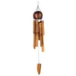 Woodstock Chimes Asli Arts® Collection, Whole Coconut Bamboo Chime, Medium 25'' Bamboo Wind Chime C201