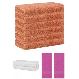 REGALWOVEN Absorbent Solid Bath Hand Face Cloths Cotton Towels 3 Piece Sets - 1 of 4