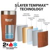Healthy Human Stainless Steel Tumbler with Straw |(12oz, Natural Wood) - 3 of 4