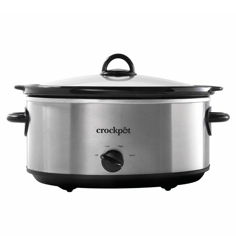 Crock-Pot 7qt Manual Slow Cooker - Stainless Steel, 1 of 7