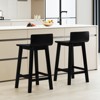 Tangkula 4PCS kitchen bar stools counter height bar stools mid century bar chairs - 2 of 4