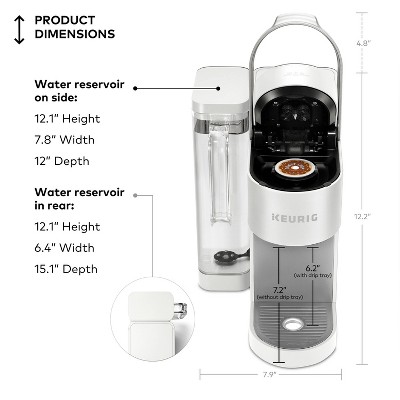 Elevated White Single-Serve Pod Coffee Maker with MultiStream Technology