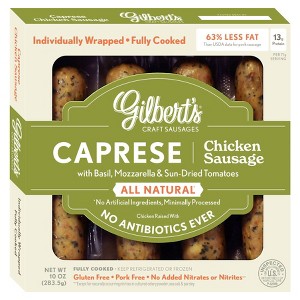 Gilbert's Craft Sausage Caprese Chicken Sausage - 10oz - 1 of 4