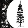Artificial Half Christmas Tree Black PVC, Steel Slim - 3 of 4