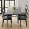 Dining Table Set, Space Saving Kitchen Table and Upholstered Chairs with Metal Legs, Compact Table for Apartment or Small Kitchen - 3 of 4
