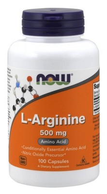 L-Arginine 500mg by Now Foods  -  100 Capsule