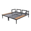 Nestfair Metal Outdoor Patio Day Bed 2 in 1 Chaise Lounges with Cushions Gray - 4 of 4