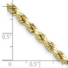 Black Bow Jewelry 4mm 10K Yellow Gold Hollow Diamond Cut Rope Chain Necklace - 2 of 4
