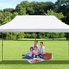 10x20 FT Heavy-Duty Pop-Up Canopy Tent with 6 Sidewalls, UV Protection, Waterproof, Adjustable Height, Wheeled Bag for Outdoor Events-Coolbibila - 3 of 4