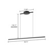 LLHZSY 30 7/10" Black Warm Kitchen Island Pendant Lighting Integrated LED Linear Light Fixture-3000K - 3 of 4