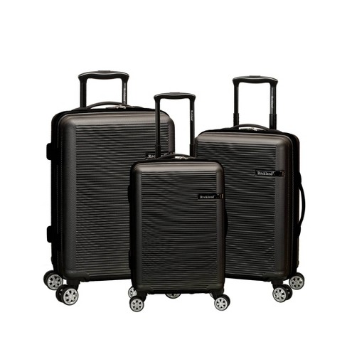 Rockland Skyline 3pc Hardside Abs Non-expandable Luggage Set - Gray ...