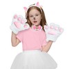 Joyfy 5 Pcs Kitty Cat Halloween Costume Accessory Set for Adult, Kids, Cat Ears Headband, Paws Gloves, Bow Tie, Tail, Cosplay Dress Up Party - 2 of 4
