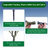 Set of 2 Artificial Topiary Ball Trees with Metal Stakes, 21.6" UV-Resistant PE Fake Plants with Begonia Flowers for Indoor/Outdoor Decor - 4 of 4