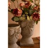 2 x Set of Two Concrete Urns with Bow Detail – Grey Distressed Finish – Tabletop, Patio and Garden Decor by Kalalou - 3 of 4