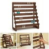 Wood Earring Display Stand With Adjustable Slats And Multi-Compartment Design For Jewelry Organization - 2 of 4
