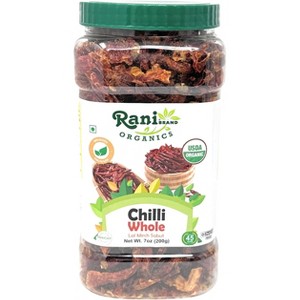 Organic Chilli Whole (Lal Mirch Sabut) - 7oz (200g) - Rani Brand Authentic Indian Products - 1 of 3