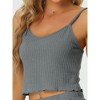 cheibear Women's Spaghetti Straps Cami Tops with Shorts Lounge Sleepwear Pajama Set - 4 of 4