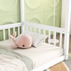 Sapphtopaz Floor Bed Frame for Kids with Canopy Frame and Three-Sided Fence Wood Bed Frame for Kids Room, Playroom, Nursery - 4 of 4