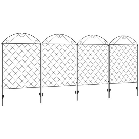 Temporary fence outlet panels for dogs