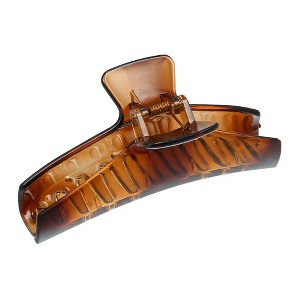 Unique Bargains Women's 4.49" Claw Clip Hair Accessories No Slip Plastic Brown - 1 of 4