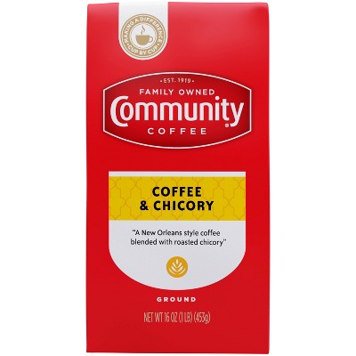 Community Coffee Coffee & Chicory Medium-Dark Roast Ground Coffee - 16oz