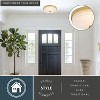 VAXCEL Preston 1-Light 12.5 in. Wide Transitional Dome Flush Mount Lighting Fixture, Clear Ribbed Glass Shade - 2 of 4