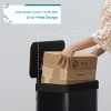 Home Zone Living 13 Gallon Kitchen Trash Can with Soft Close Lid, Liner-Free Stainless Steel Body, Matte Black - 4 of 4