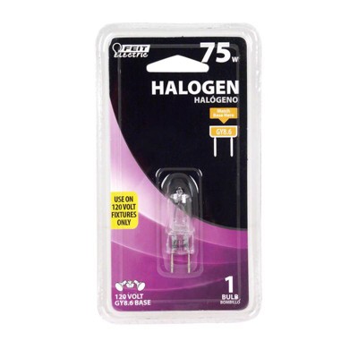 Feit Electric 75 W JCD Specialty Halogen Bulb 180 lm Warm White 1 pk