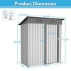 NicBex 5x3 Ft Outdoor Storage Shed with Lockable Doors for Backyard Garden,Patio,White+Gray - 3 of 4